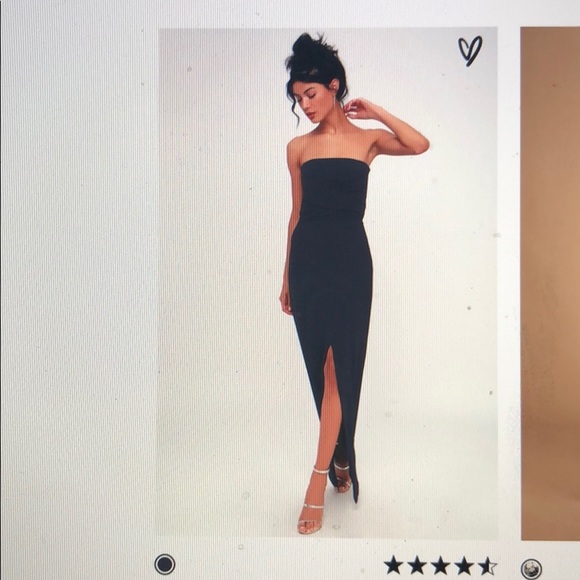 Lulus - “own the night” black strapless maxi dress - Picture 2 of 2